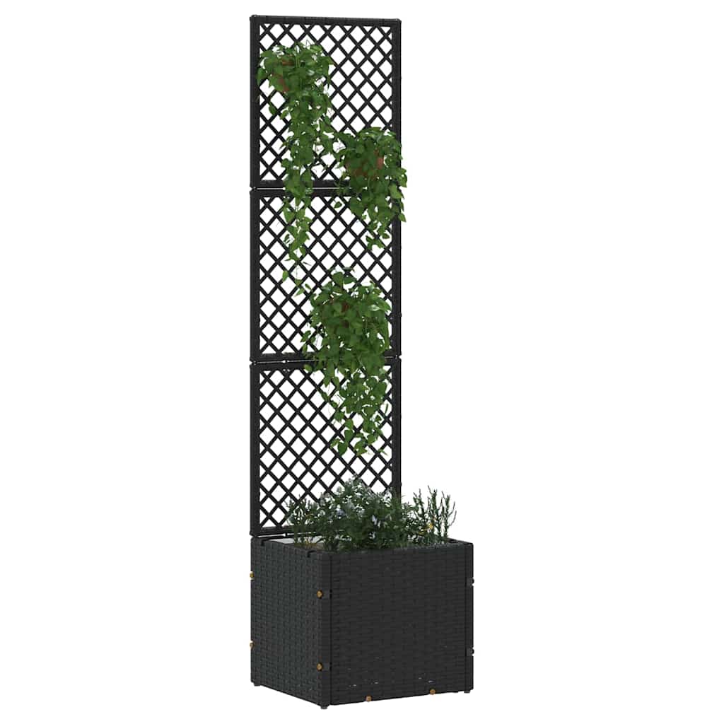 Planter Black 35 x 30 x 135 cm Metal