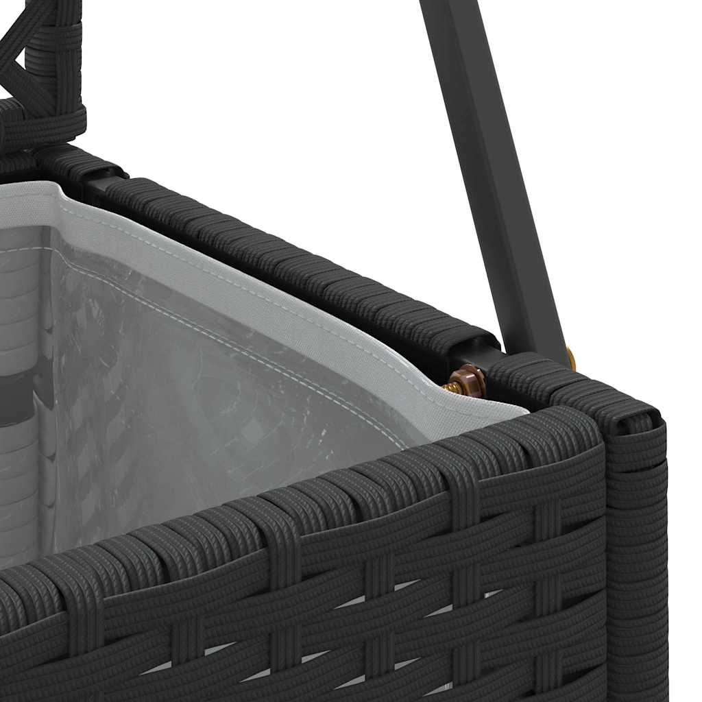 Planter Black 70 x 30 x 135 cm Metal