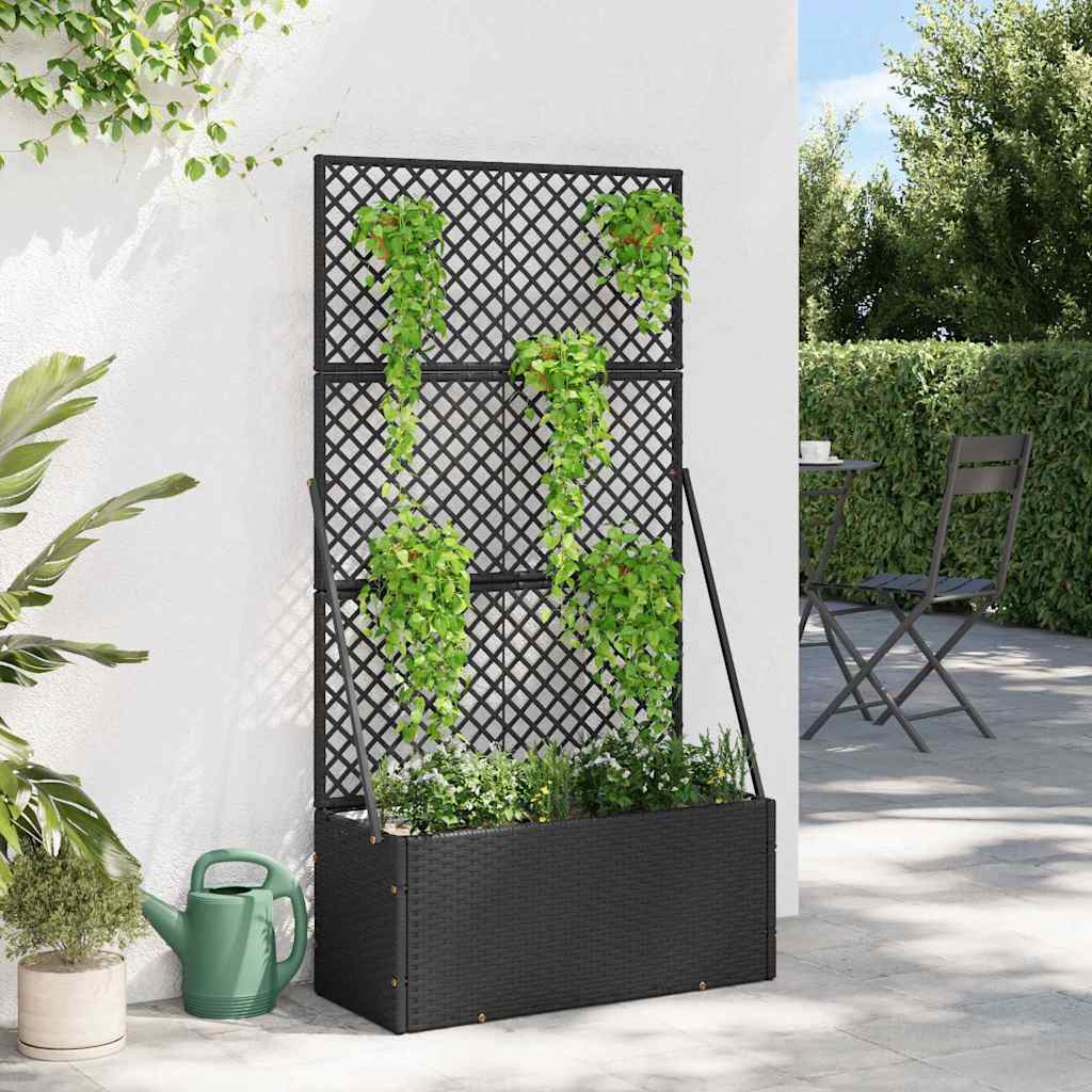 Planter Black 70 x 30 x 135 cm Metal