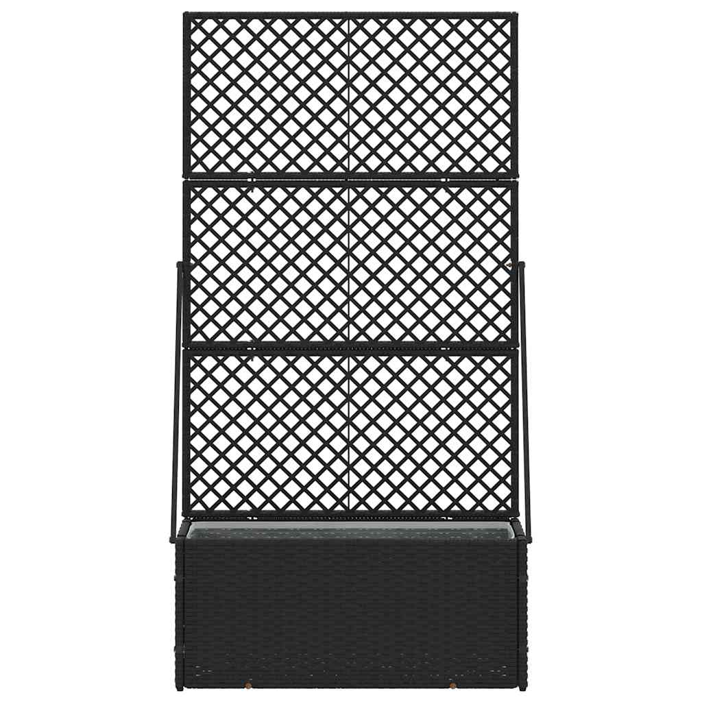 Planter Black 70 x 30 x 135 cm Metal