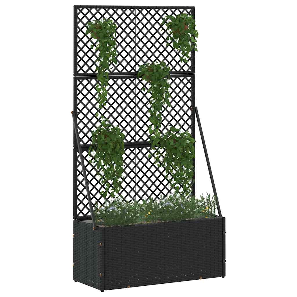 Planter Black 70 x 30 x 135 cm Metal