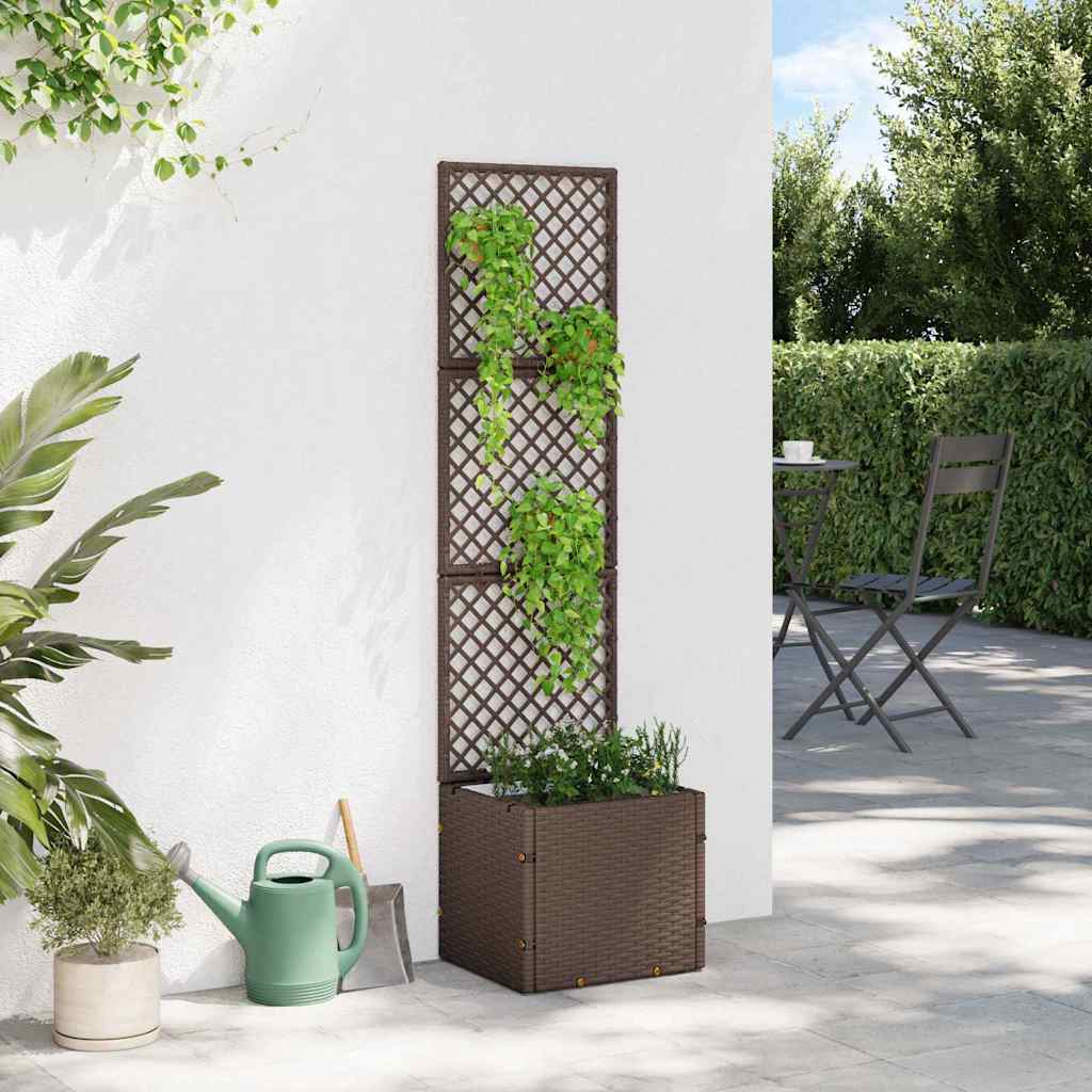 Planter Brown 35 x 30 x 135 cm Metal