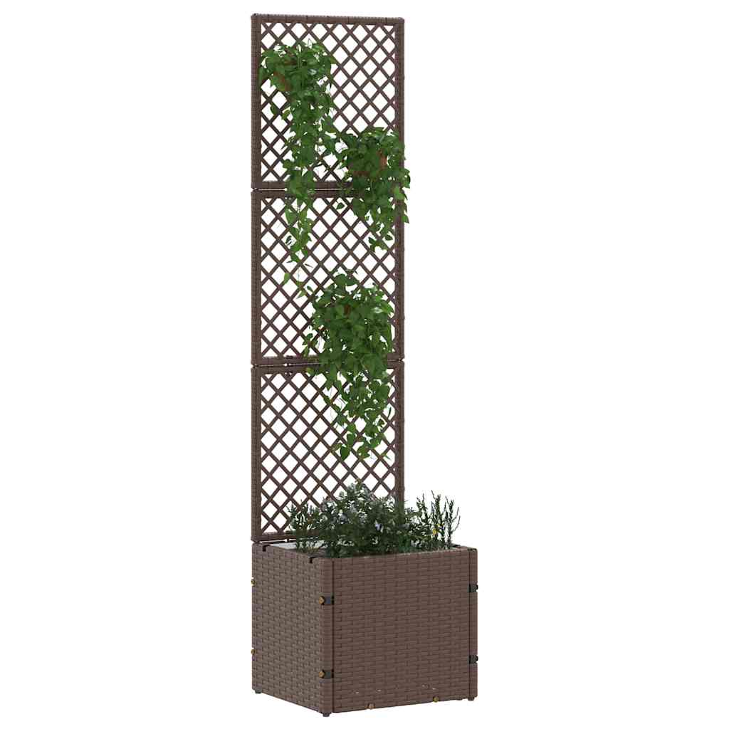 Planter Brown 35 x 30 x 135 cm Metal
