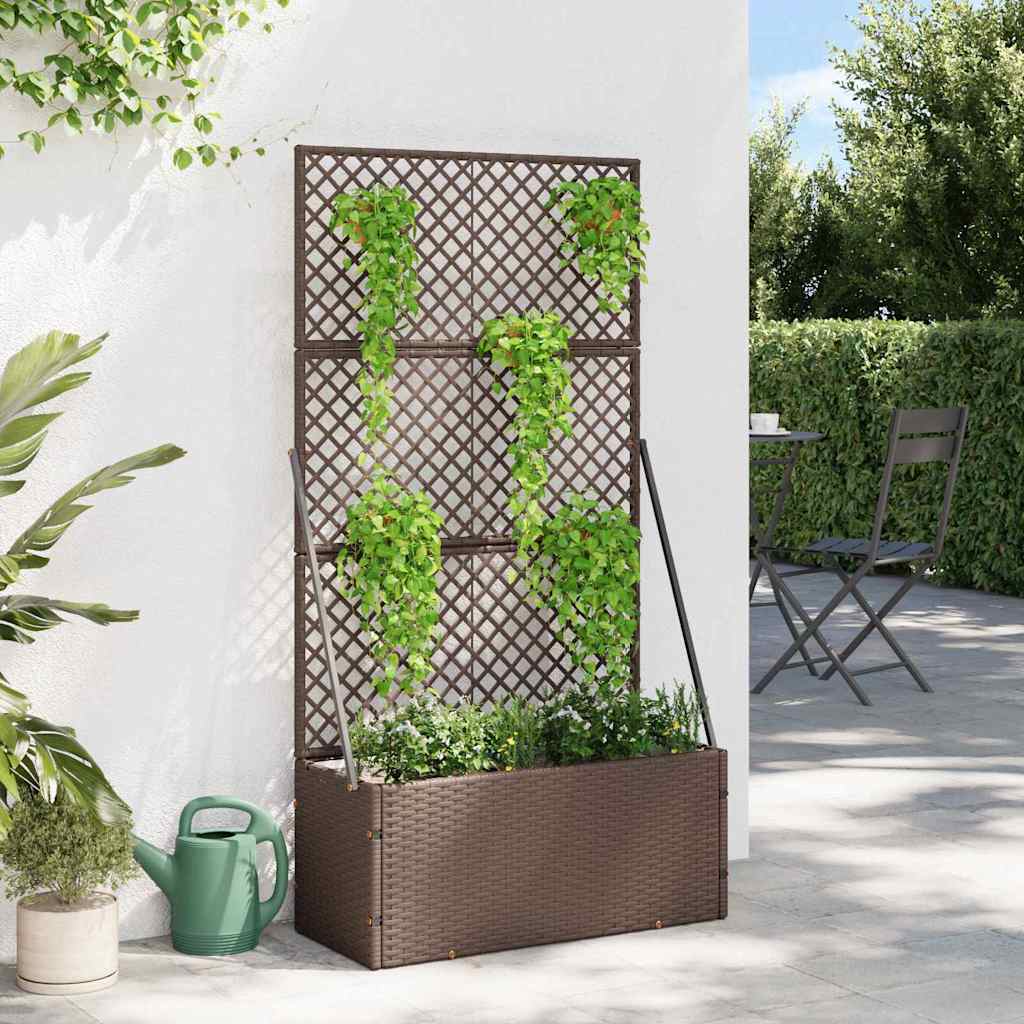 Planter Brown 70 x 30 x 135 cm Metal
