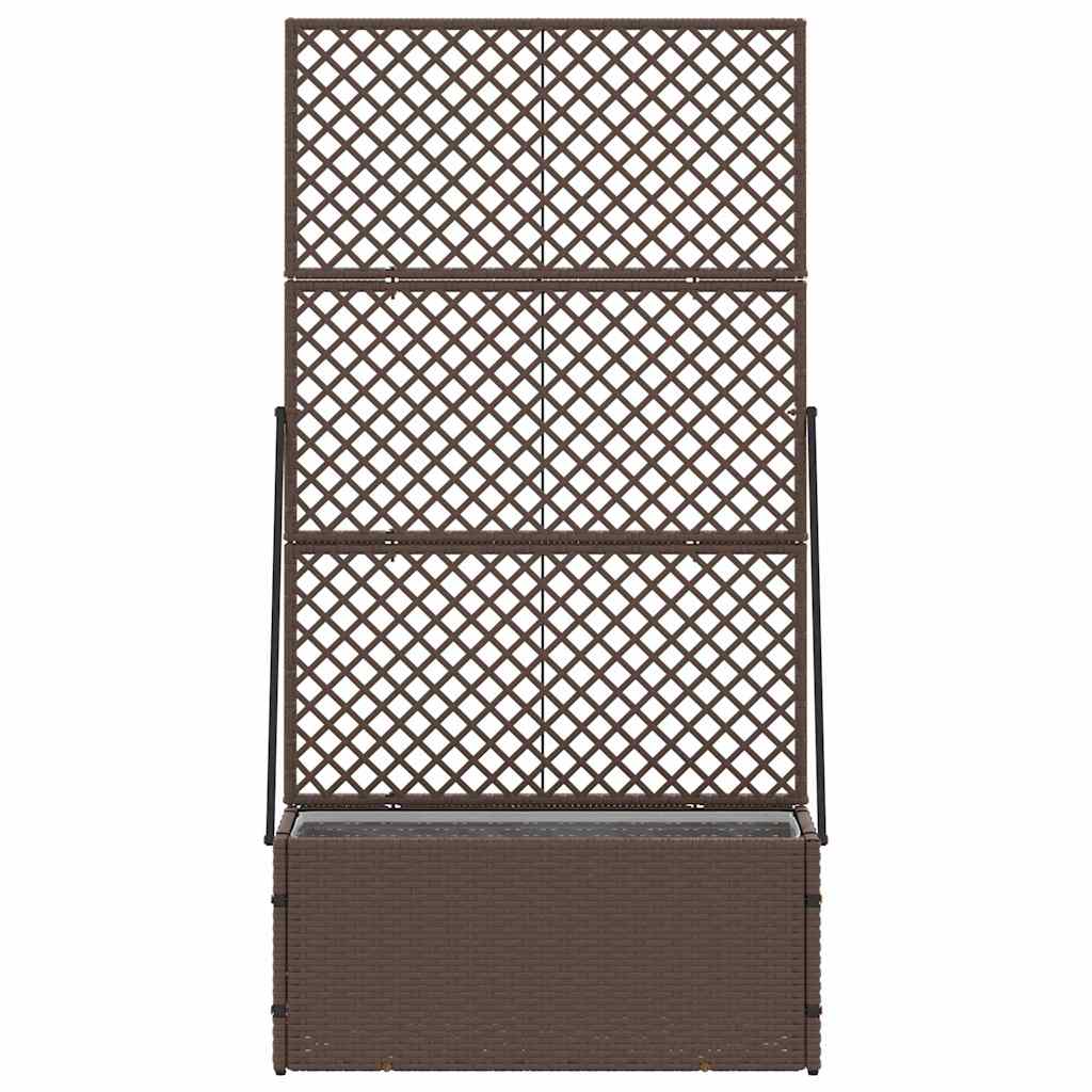 Planter Brown 70 x 30 x 135 cm Metal