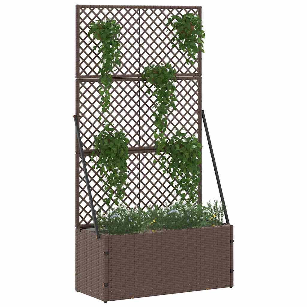 Planter Brown 70 x 30 x 135 cm Metal