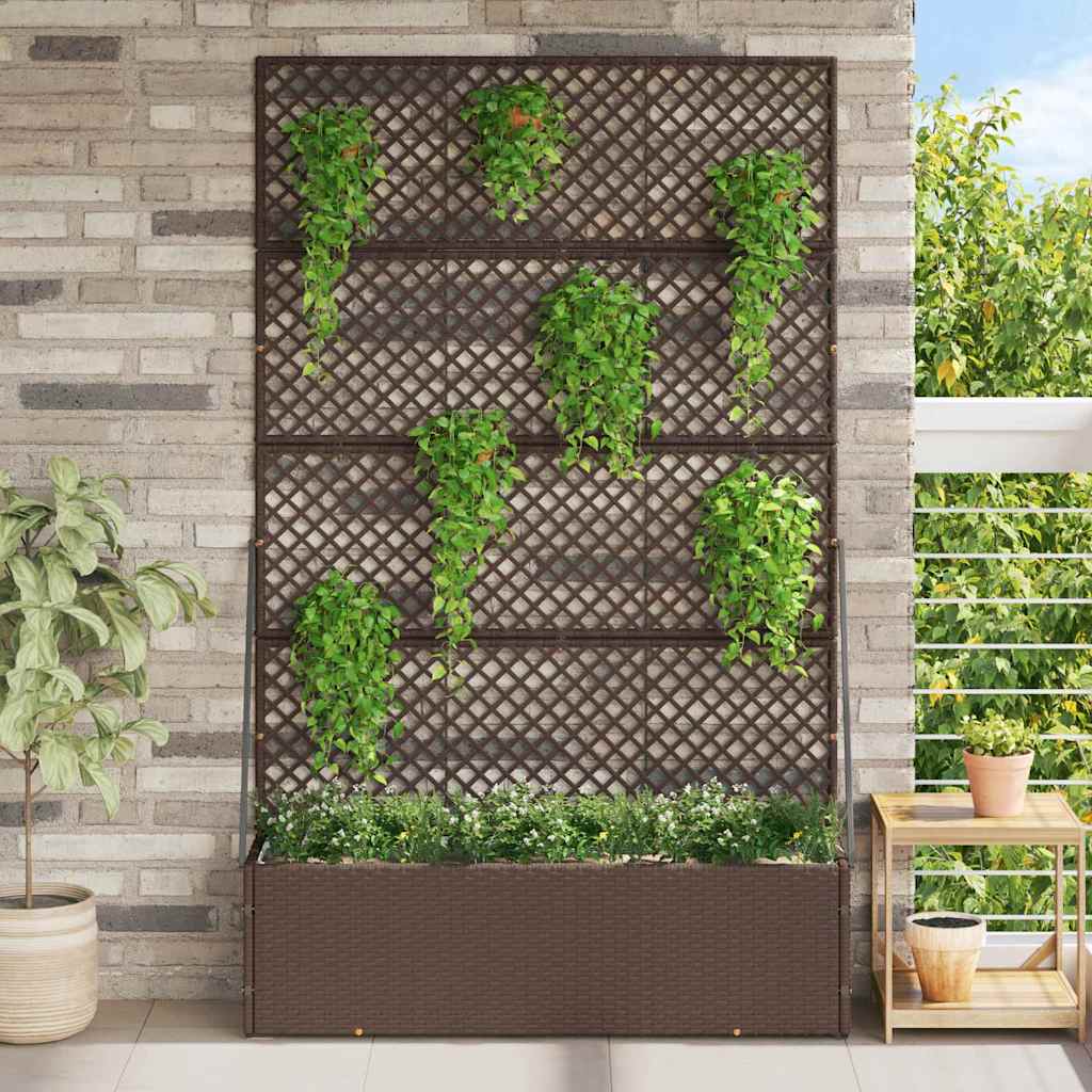 Planter Brown 105 x 30 x 170 cm Metal