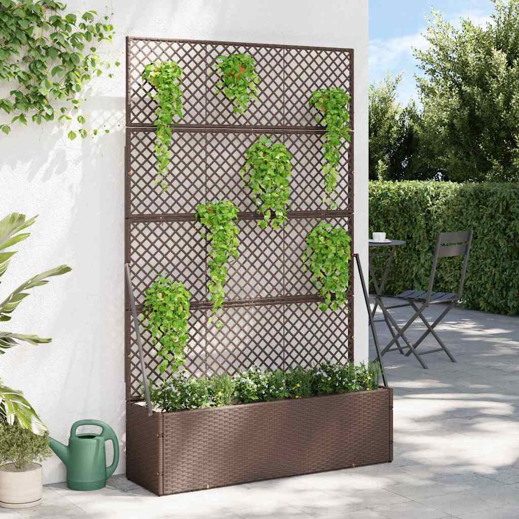 Planter Brown 105 x 30 x 170 cm Metal