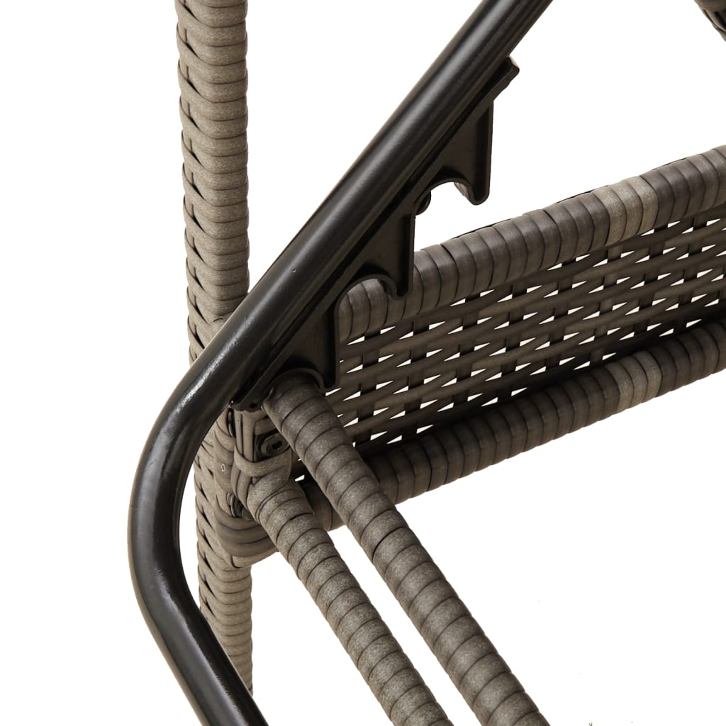 | Sun Lounger | Reclining Grey 63 x 200 x 81 cm Poly rattan