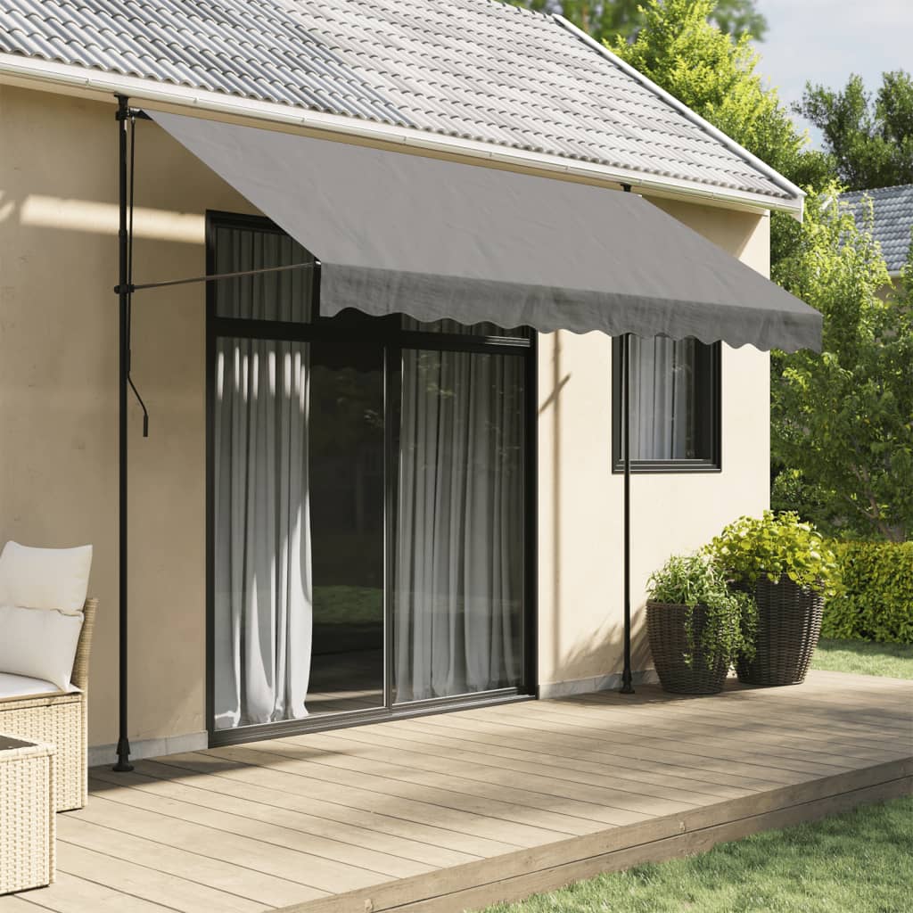 Retractable Awning Anthracite 300x150 cm Fabric and Steel