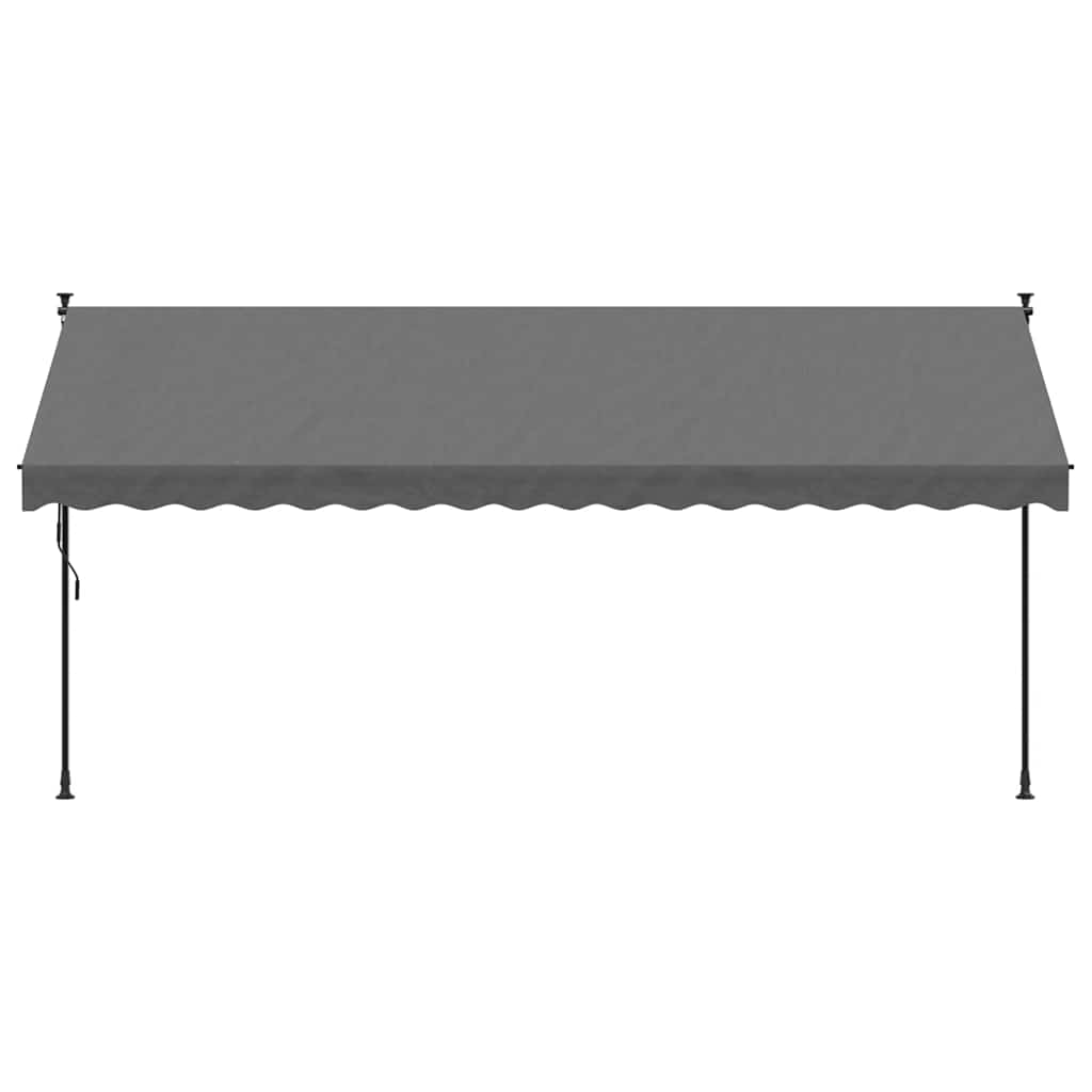 Retractable Awning Anthracite 400x150 cm Fabric and Steel