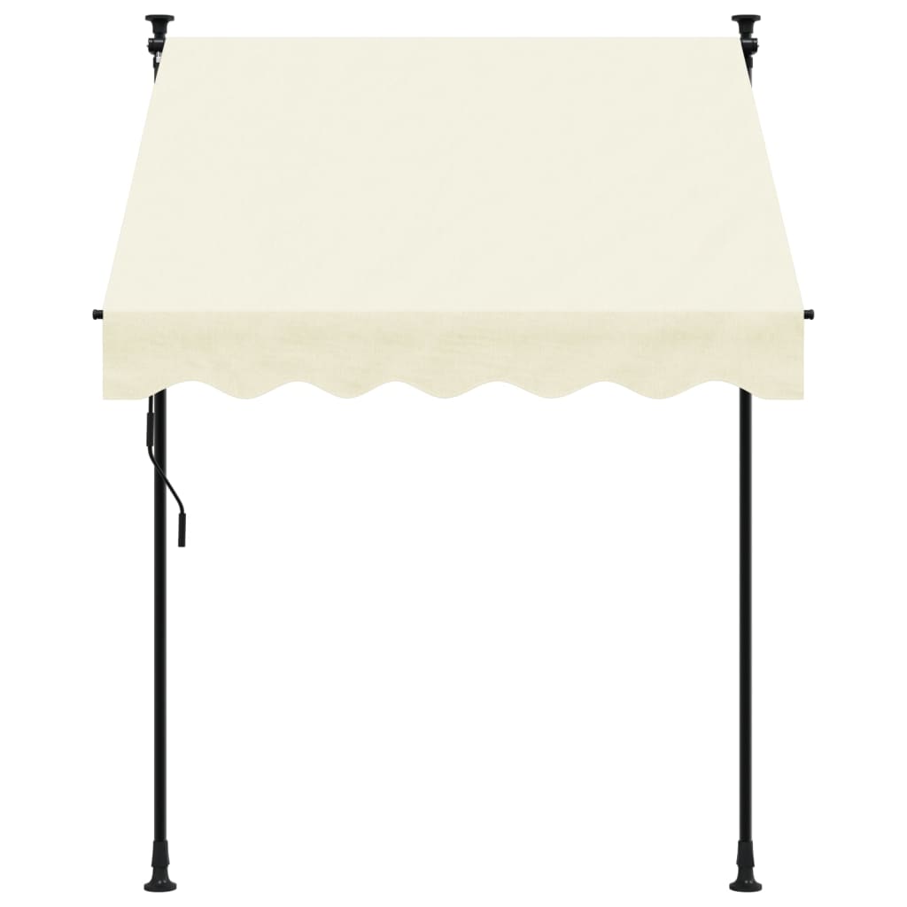 Retractable Awning Cream 150x150 cm Fabric and Steel