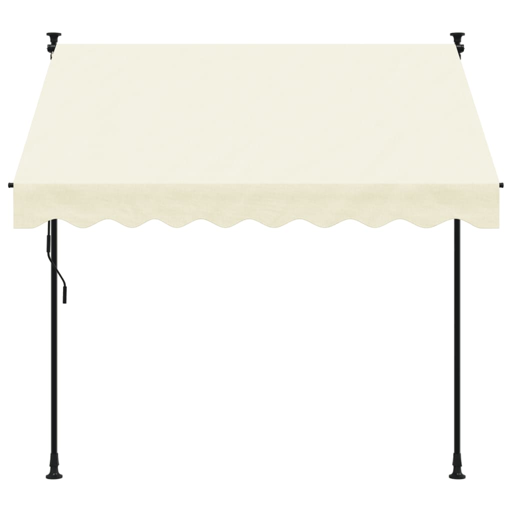 Retractable Awning Cream 200x115 cm Fabric and Steel