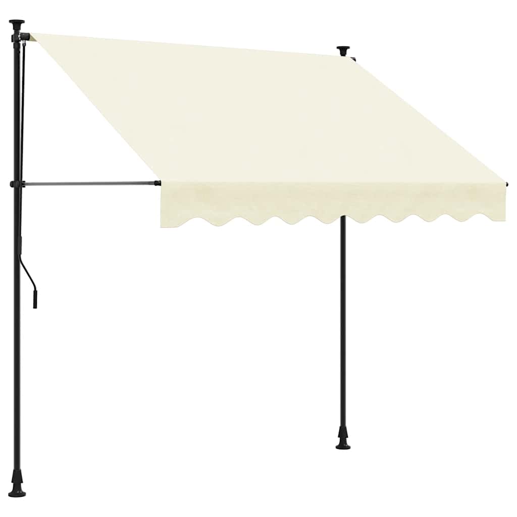 Retractable Awning Cream 250x150 cm Fabric and Steel