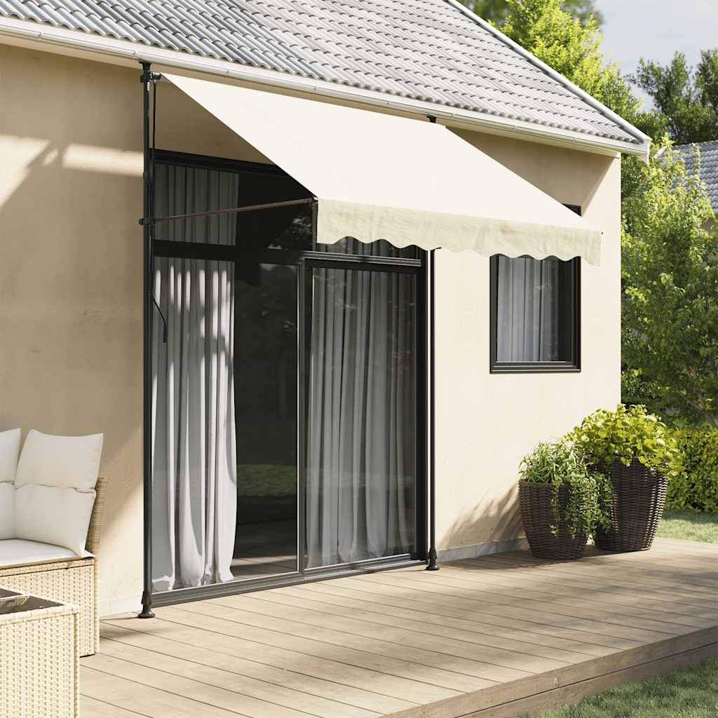 Retractable Awning Cream 250x150 cm Fabric and Steel