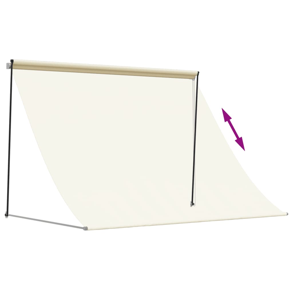 Retractable Awning Cream 200x150 cm Fabric and Steel