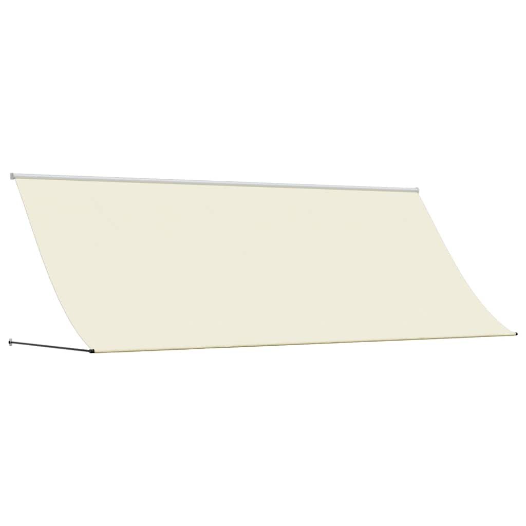 Retractable Awning Cream 400x150 cm Fabric and Steel