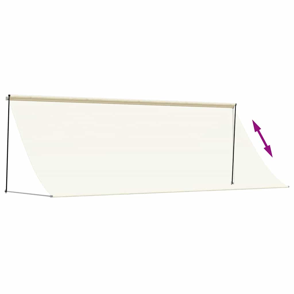 Retractable Awning Cream 400x150 cm Fabric and Steel