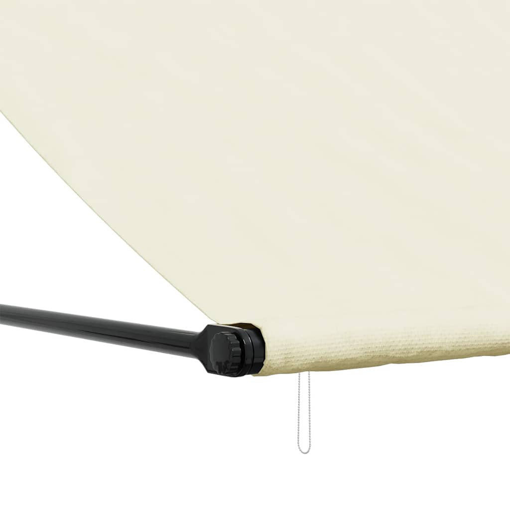 Retractable Awning Cream 400x150 cm Fabric and Steel