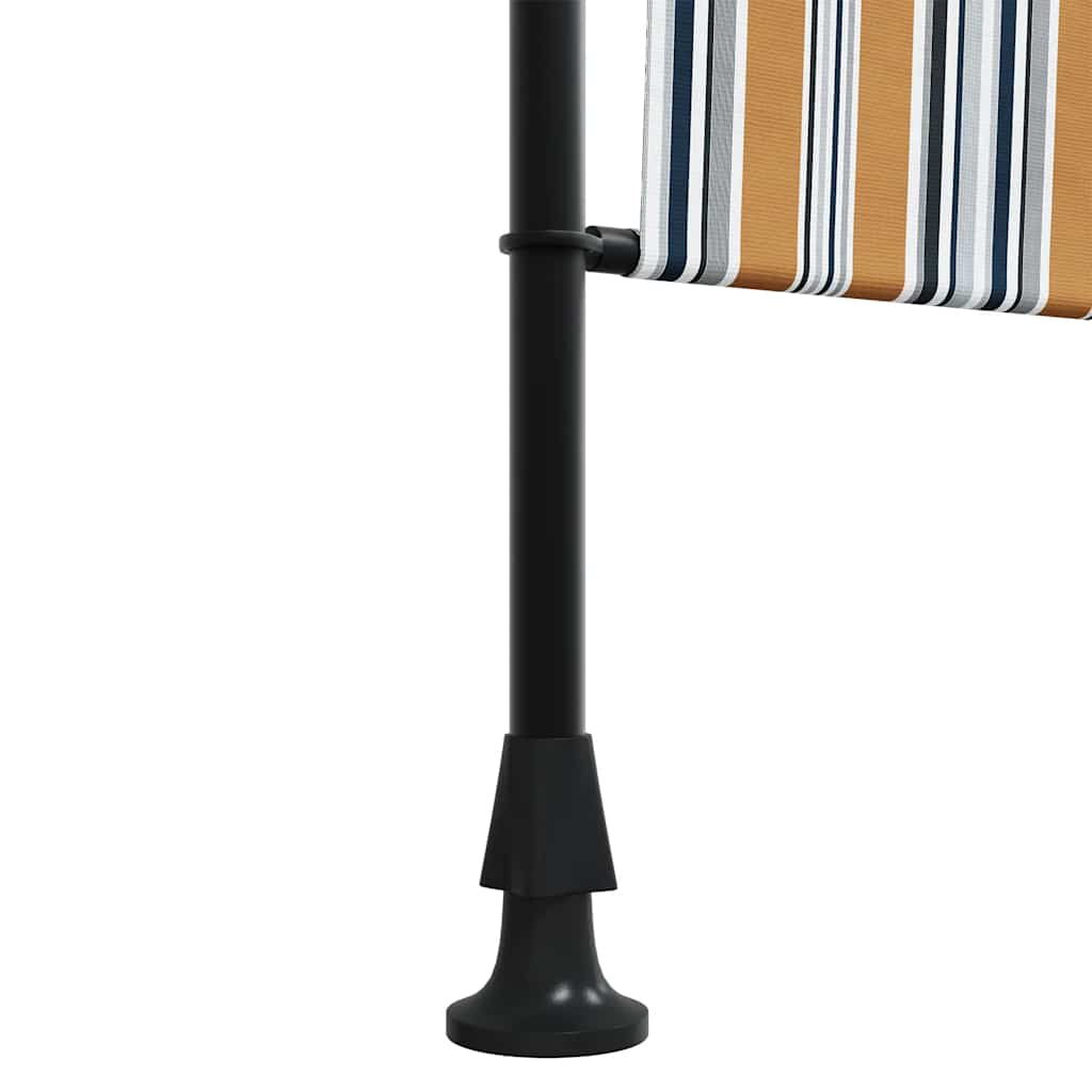 Outdoor Roller Blind Yellow and White 150x270 cm Fabric&Steel