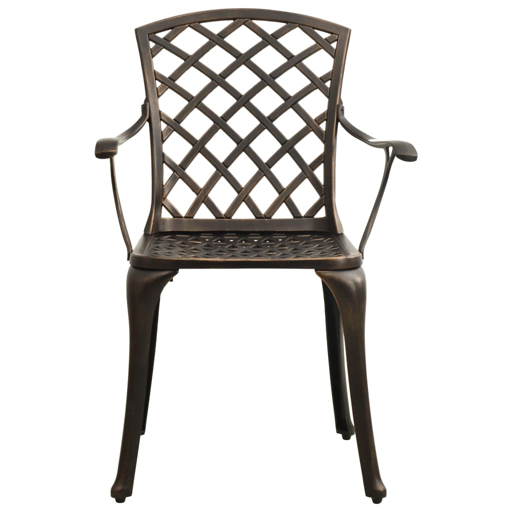 Garden Chairs 6 pcs Cast Aluminium Bronze