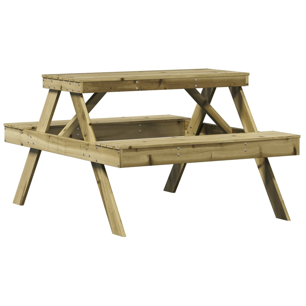 Picnic Table 105x134x75 cm Impregnated Wood Pine