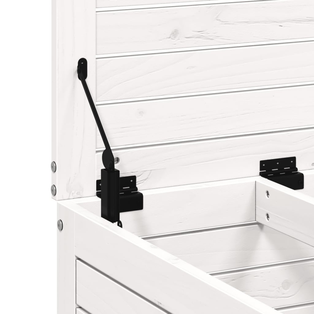 Garden Footstool White 62x63.5x53.5 cm Solid Wood Pine