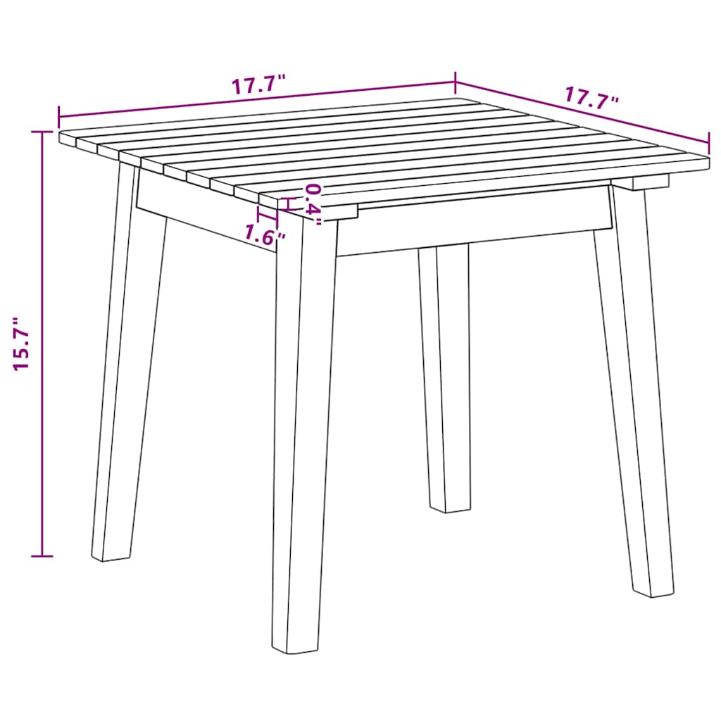 Outdoor Dining Set Brown Solid Acacia Wood