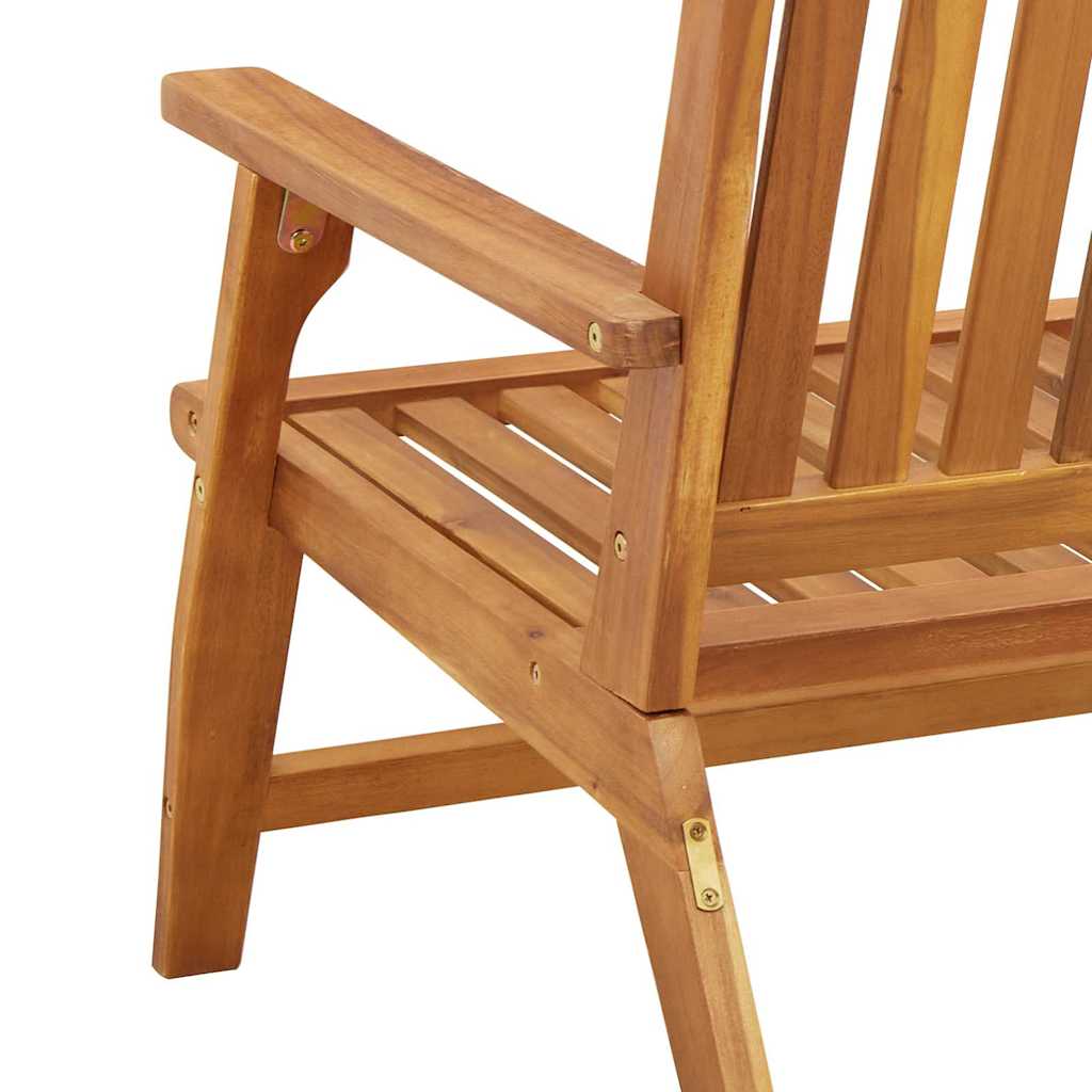 Outdoor Dining Set Brown Solid Acacia Wood