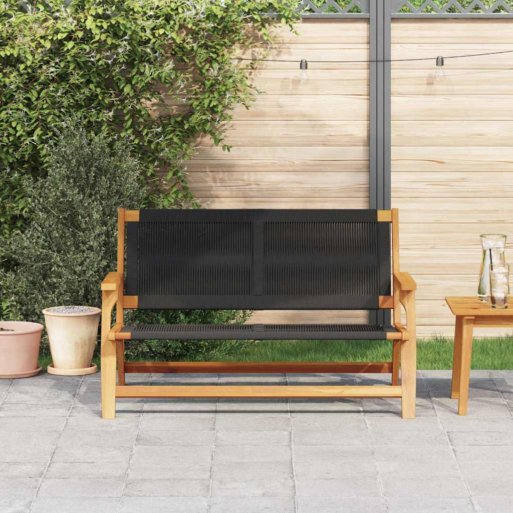 Garden Furniture Black 78 x 122 x 73cm Solid Acacia wood