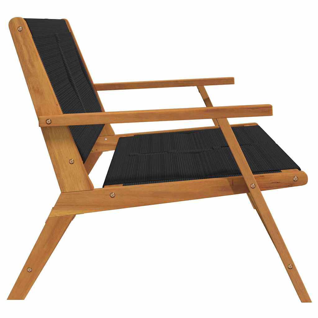 Garden Furniture Black 78 x 122 x 73cm Solid Acacia wood
