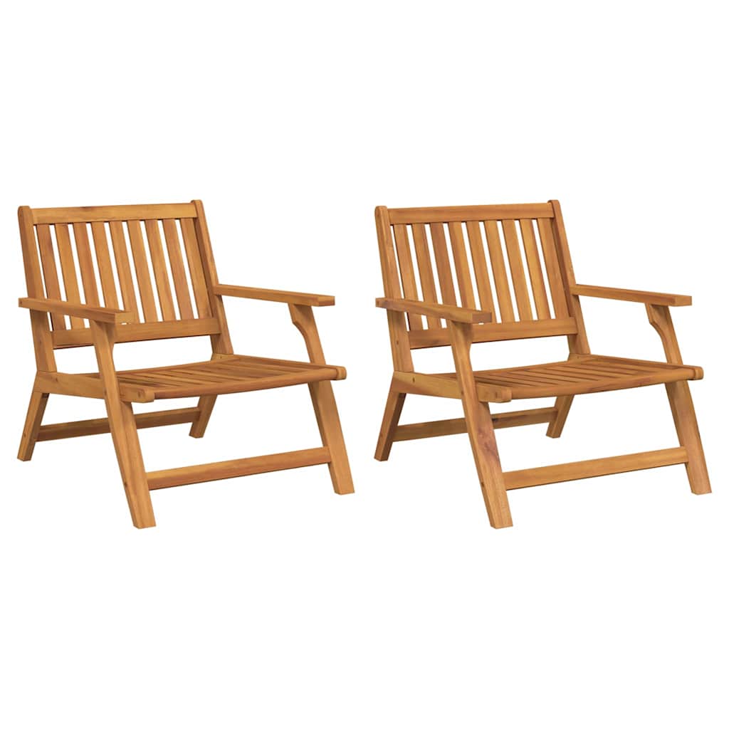 Outdoor Dining Set 2 pcs Brown Solid Acacia Wood
