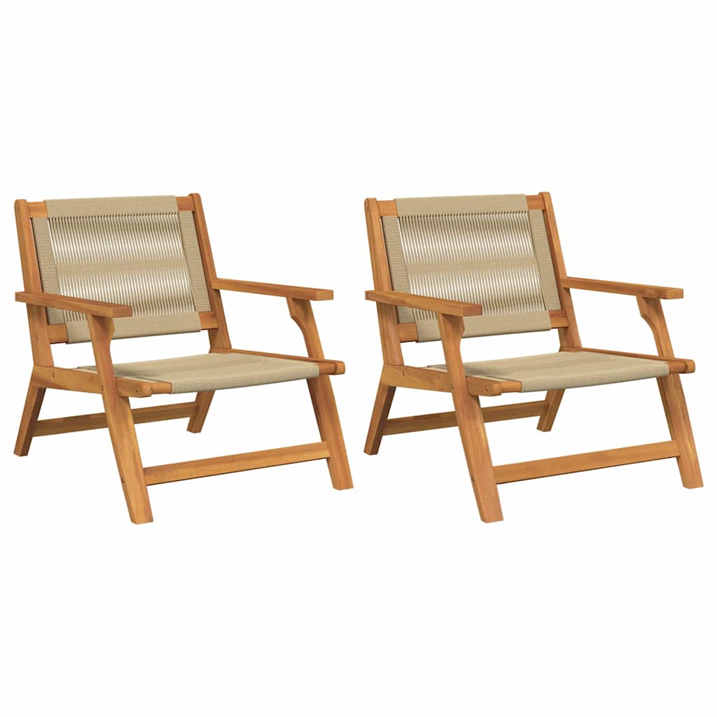 Garden Furniture 2 pcs Beige 78 x 67 x 73cm Solid Acacia wood