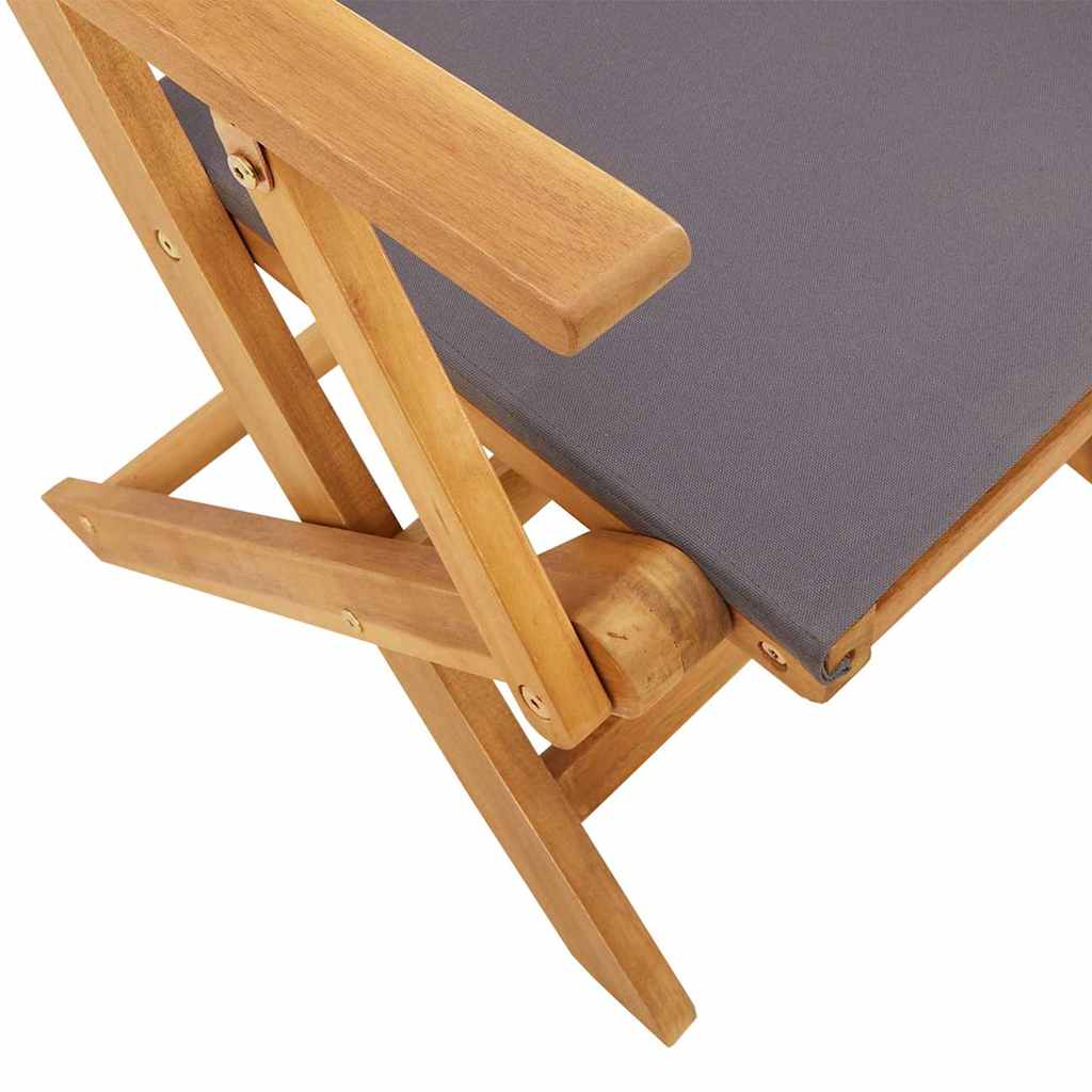 Garden Chairs 2 pcs Anthracite Solid Wood Acacia and Fabric