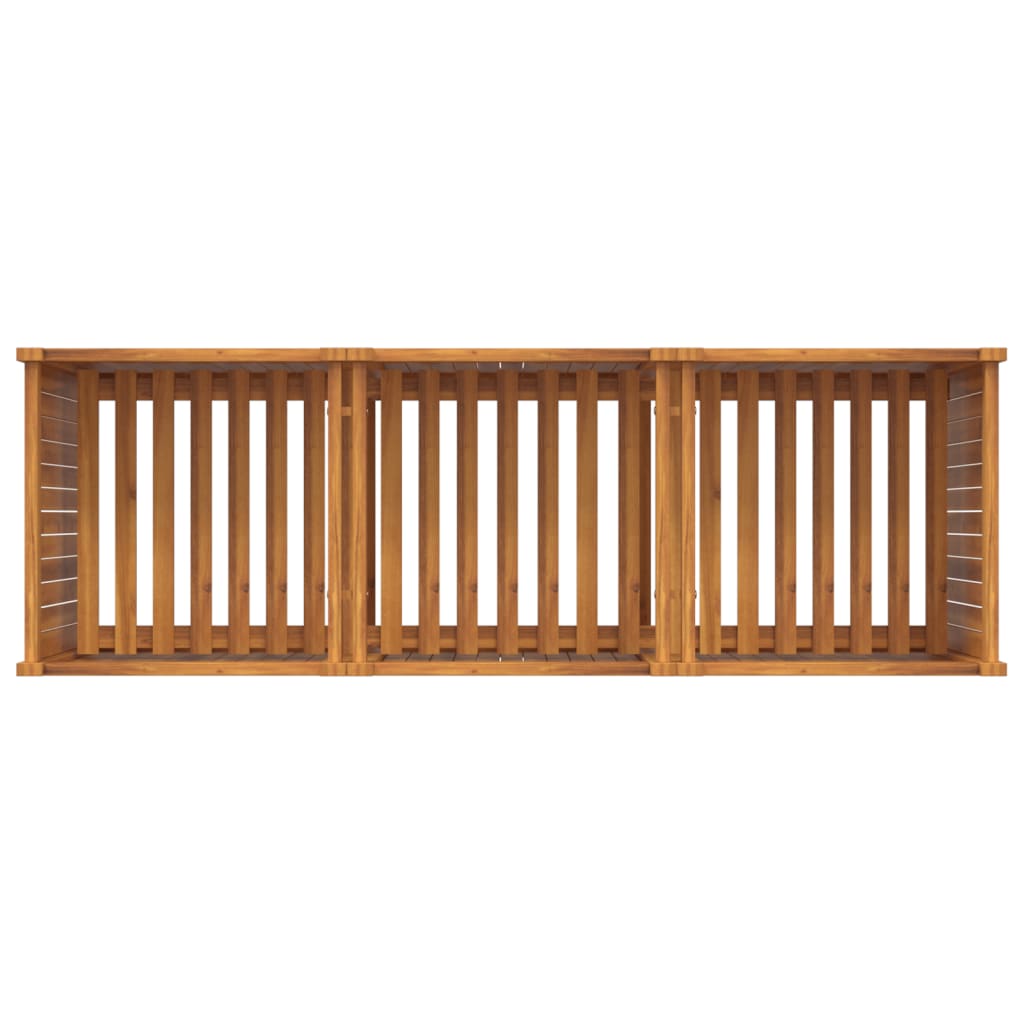 Garden Planter with Liner 150x50x75 cm Solid Wood Acacia