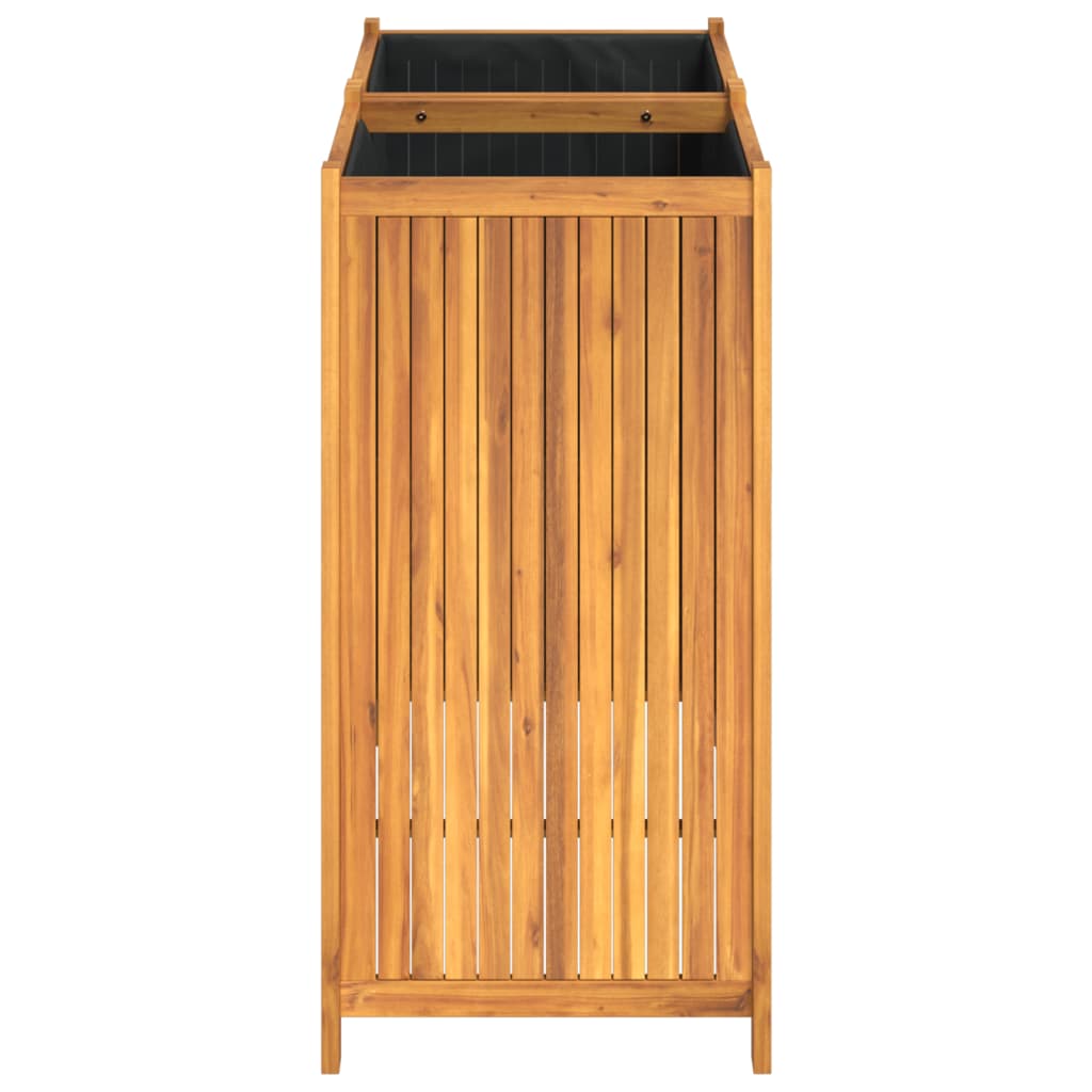Garden Planter with Liner 100x50x100 cm Solid Wood Acacia