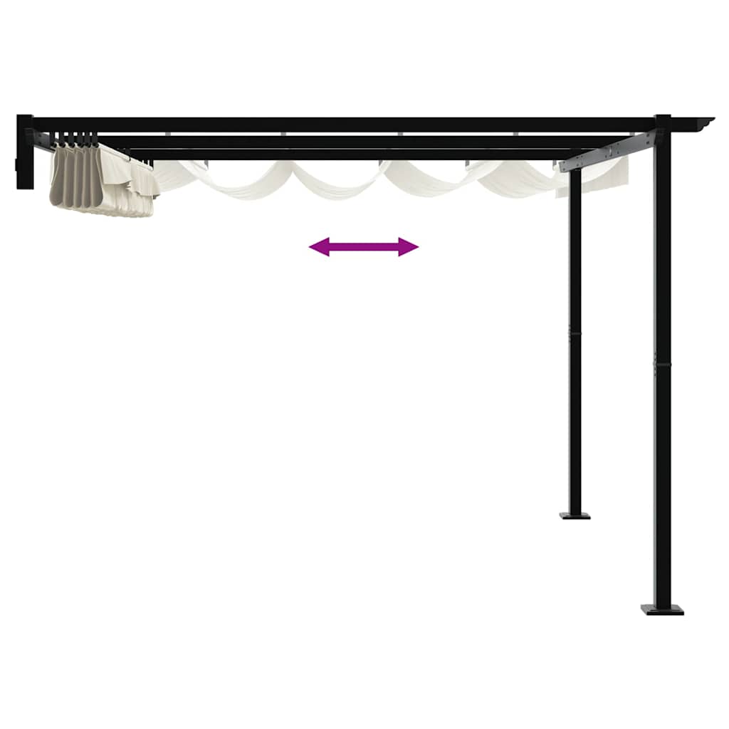 Wall Mounted Gazebo Cream Steel