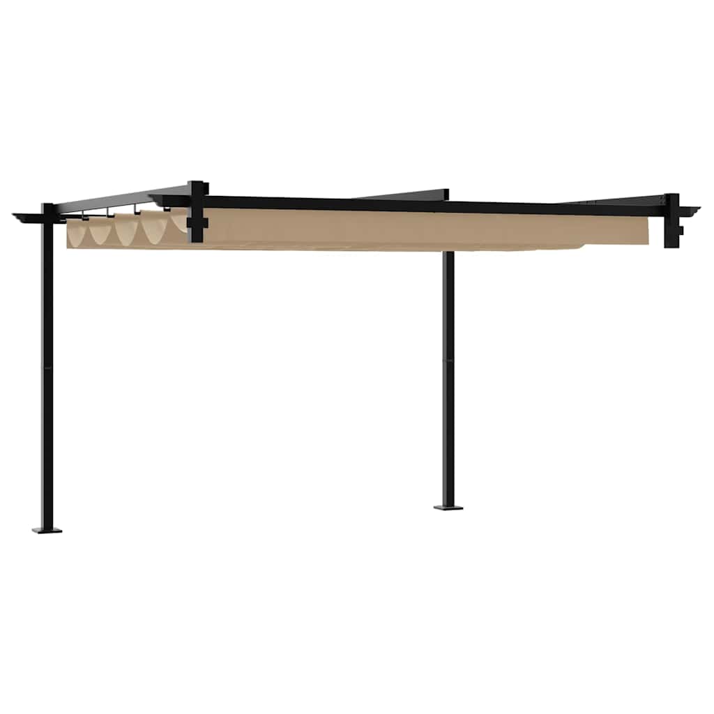 Wall Mounted Gazebo Taupe Steel
