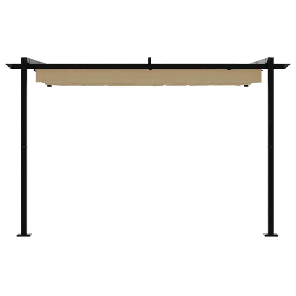 Wall Mounted Gazebo Taupe Steel