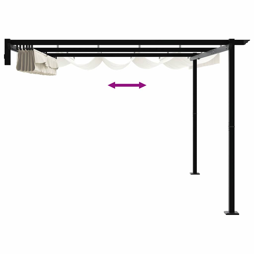 Wall Mounted Gazebo Cream Steel