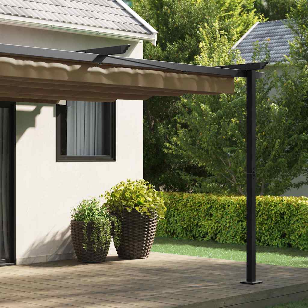 Wall Mounted Gazebo Taupe Steel