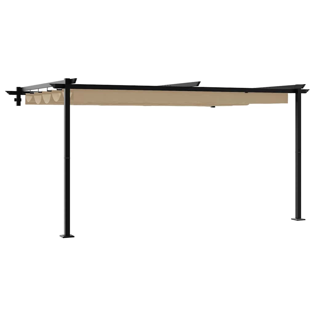 Wall Mounted Gazebo Taupe Steel