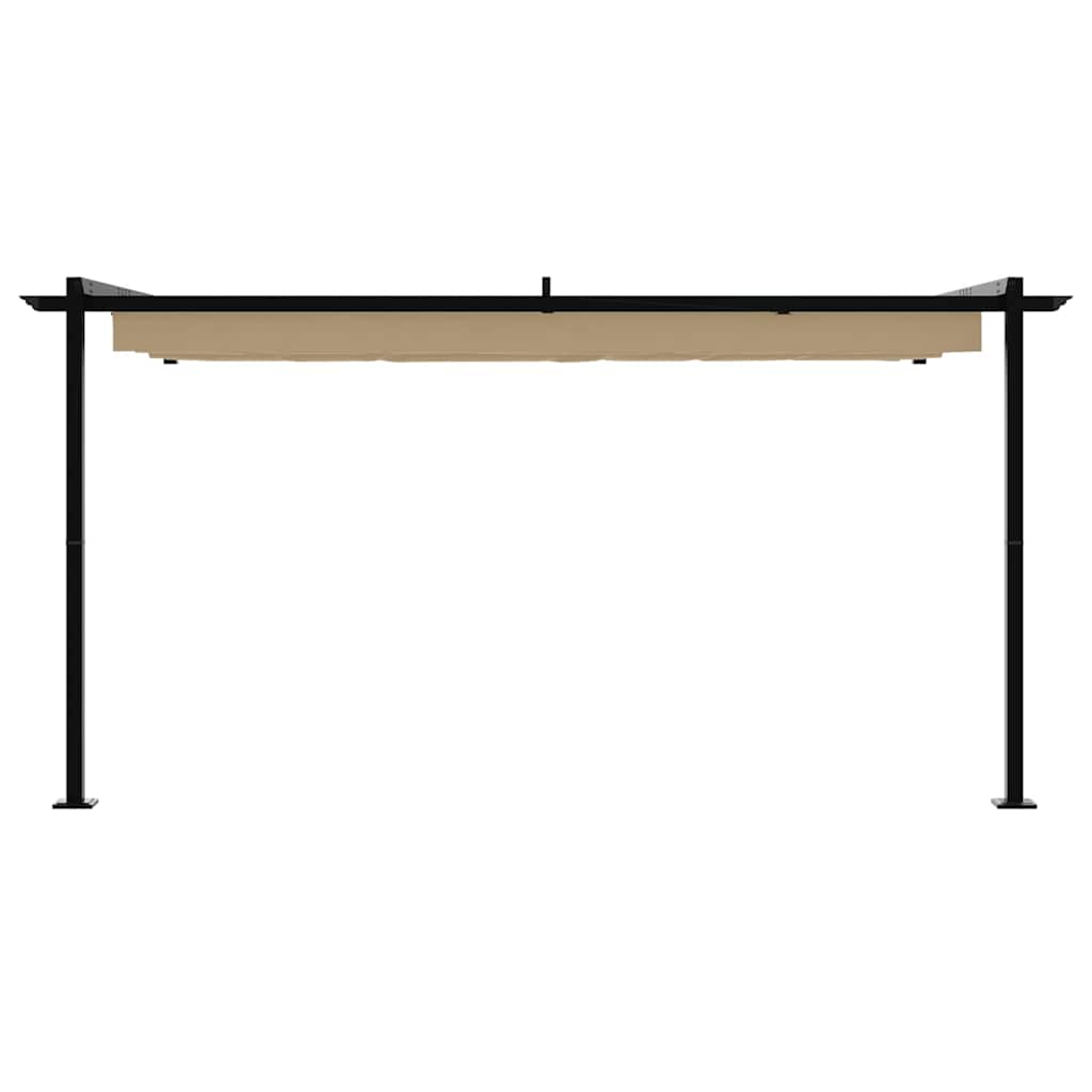Wall Mounted Gazebo Taupe Steel