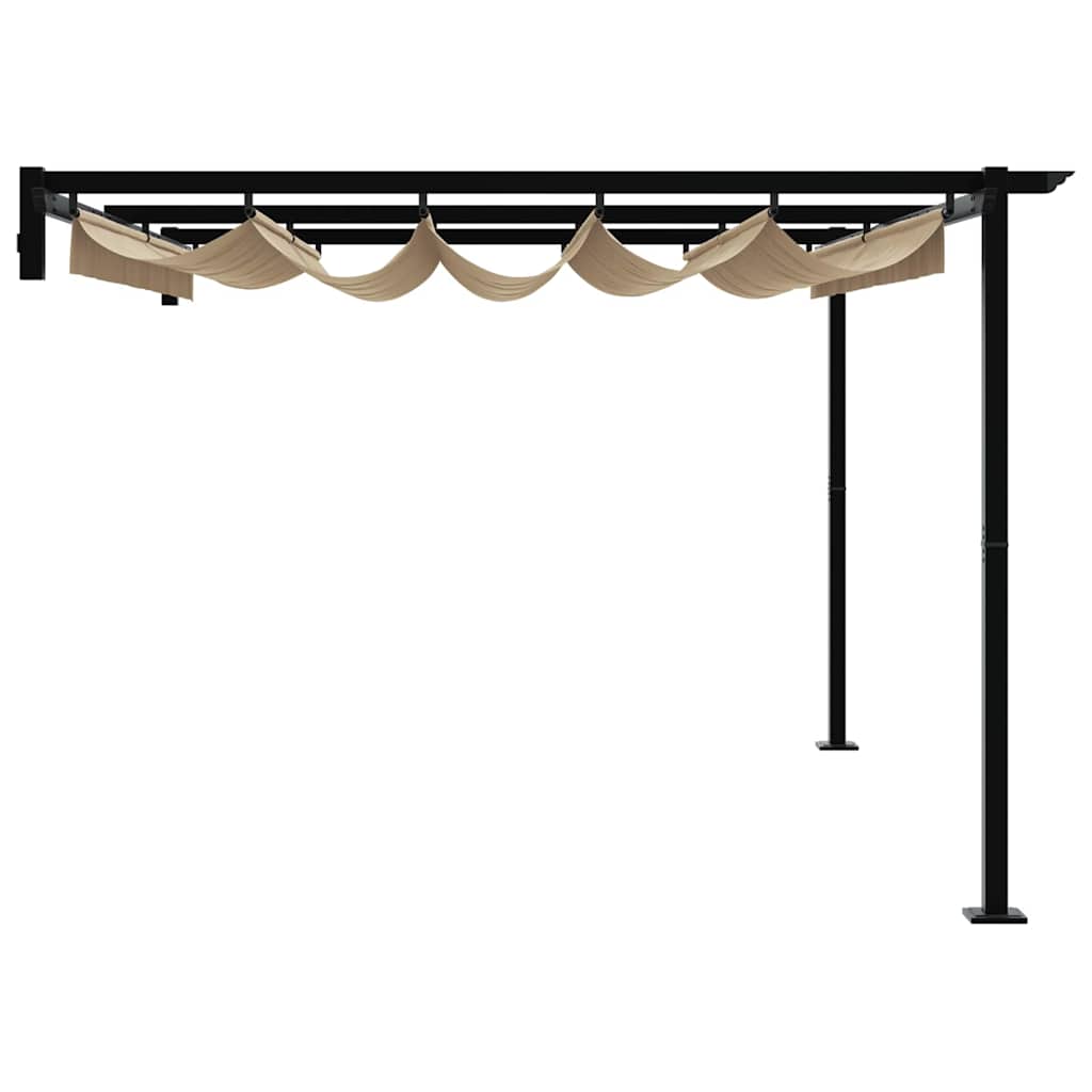 Wall Mounted Gazebo Taupe Steel