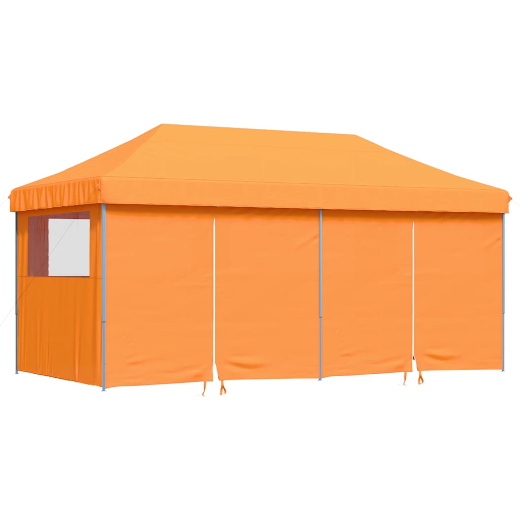 Foldable Party Tent Pop-Up with 4 Sidewalls Orange
