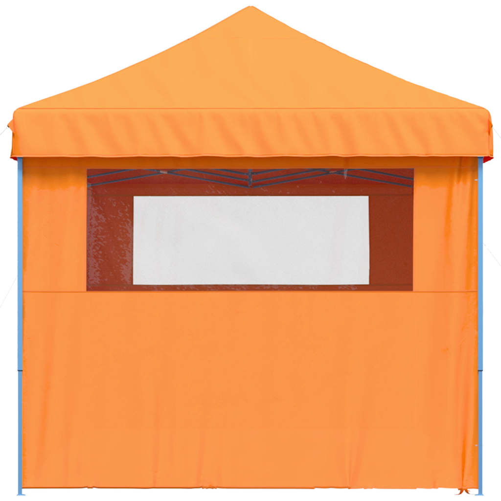 Foldable Party Tent Pop-Up with 4 Sidewalls Orange