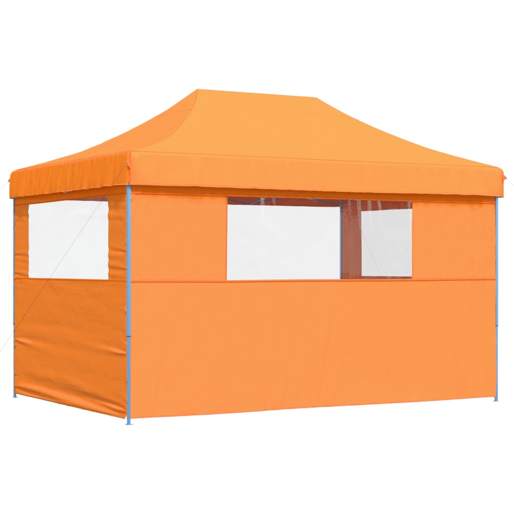 Foldable Party Tent Pop-Up with 3 Sidewalls Orange