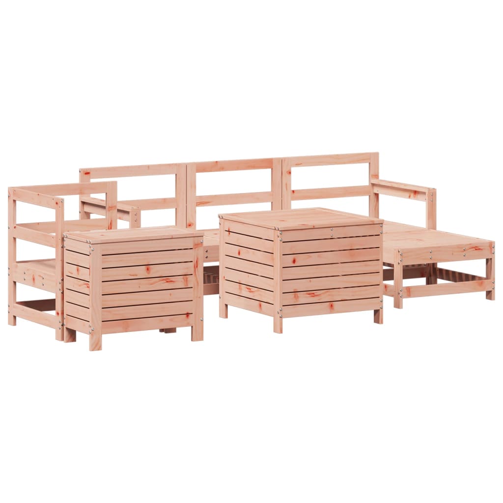 7 Piece Garden Sofa Set Solid Wood Douglas Fir