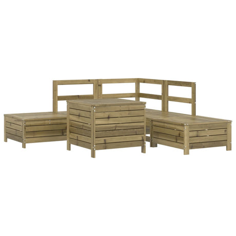 6 Piece Garden Sofa Set Impregnated Wood Pine