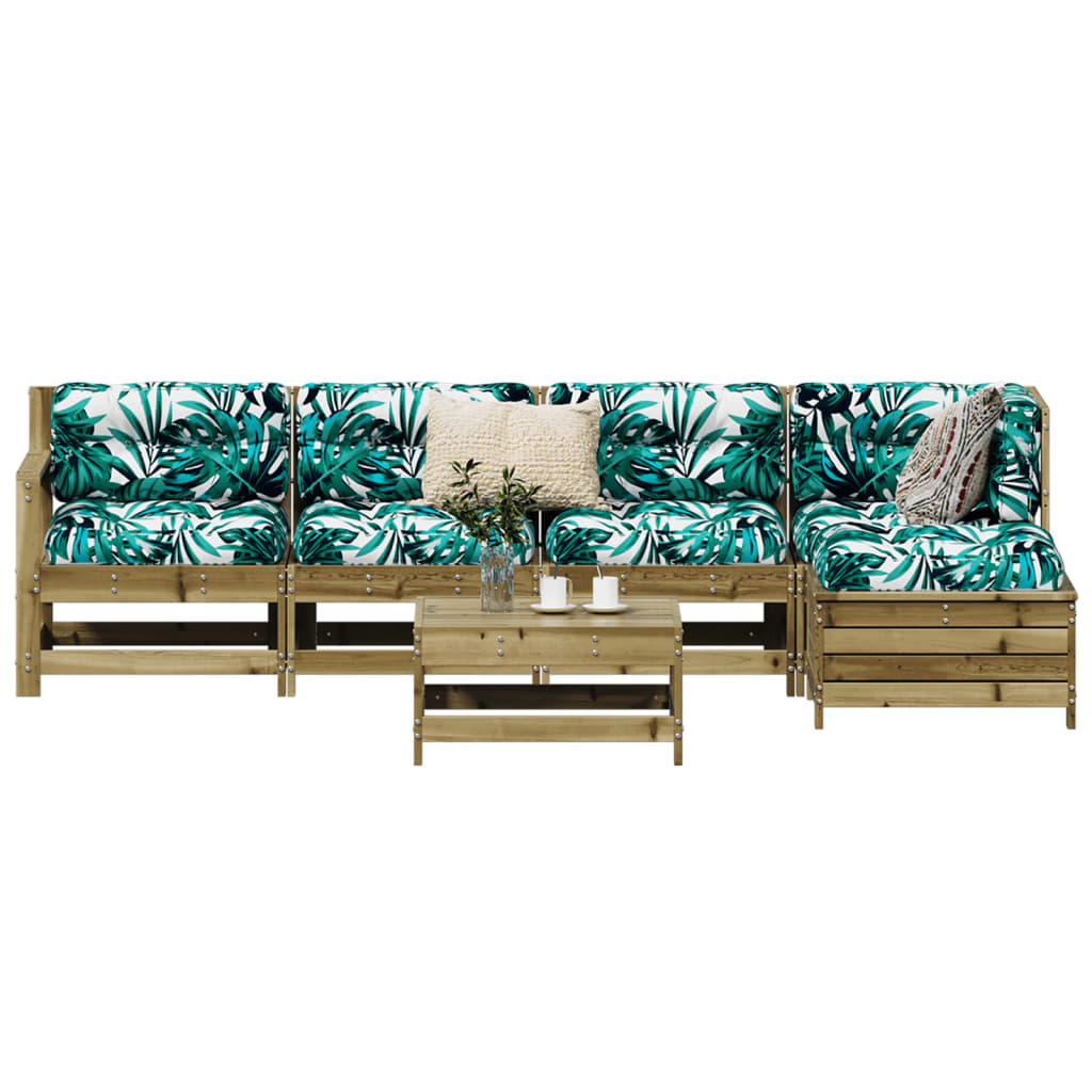 6 Piece Garden Sofa Set Impregnated Wood Pine